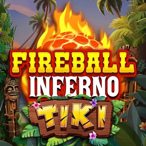 Fireball Inferno Tiki logo – Slots by NetEnt at NeonVegas Casino