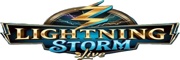 Lightning Storm game by Evolution – logo hosted on NeonVegas Casino