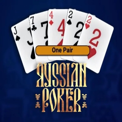 Russian Poker slot logo by OneTouch Games at NeonVegas Casino
