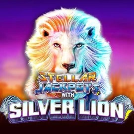 Stellar Jackpots with Silver Lion online game logo by Lightning Box Game on neonvegaskasino.fi